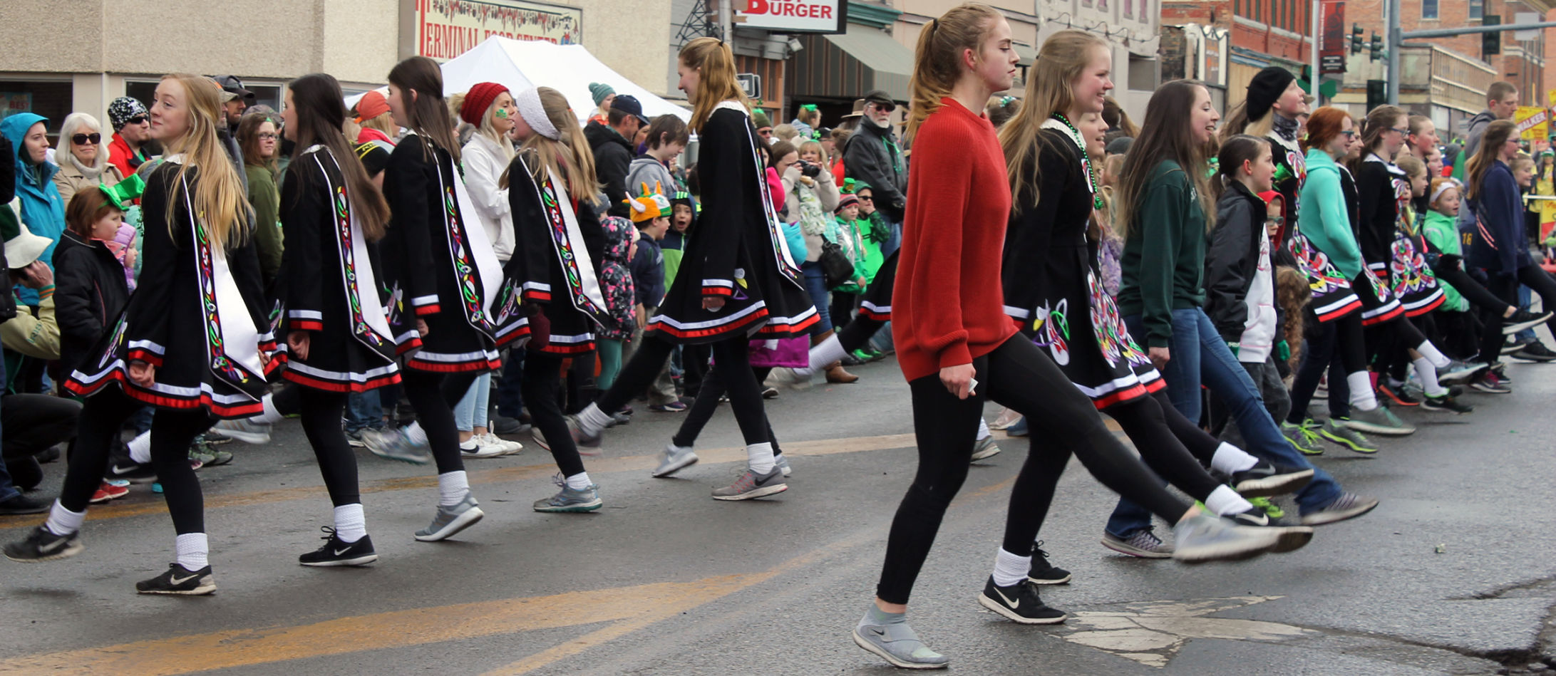 Irish step dancers in action